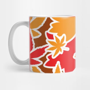 Autumn Leaves Frosted Print Mug